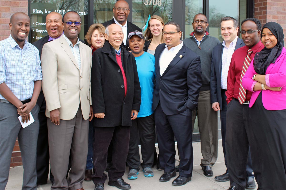 REP. KEITH ELLISON VISITS RISE’S PATHWAYS OFFICE