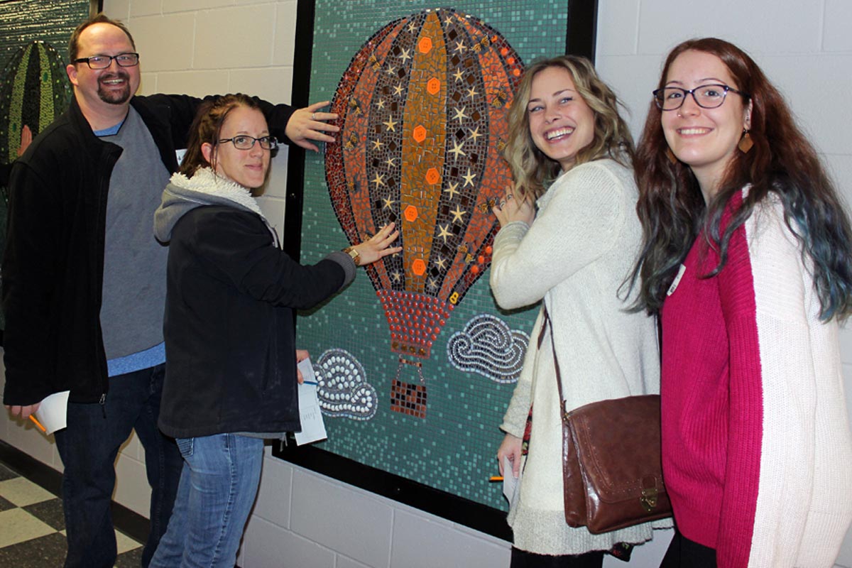 MORE THAN 180 PEOPLE HELP CREATE MOSAIC